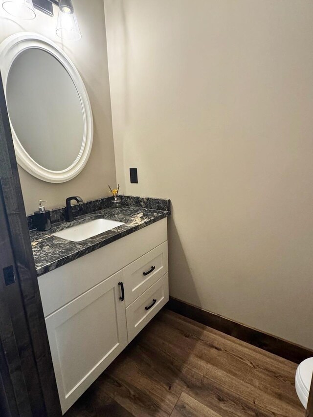8766 Interlachen Rd, Lake Shore, MN 56468 - bathroom with vanity and wood finished floors