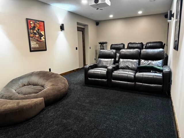 8766 Interlachen Rd, Lake Shore, MN 56468 - home theater room featuring recessed lighting and carpet floors
