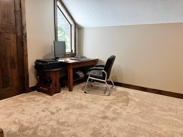 8766 Interlachen Rd, Lake Shore, MN 56468 - carpeted office space featuring a textured ceiling and baseboards