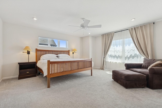 6645 Jody Ave S, Cottage Grove, MN 55016 - bedroom featuring carpet, a ceiling fan, and recessed lighting