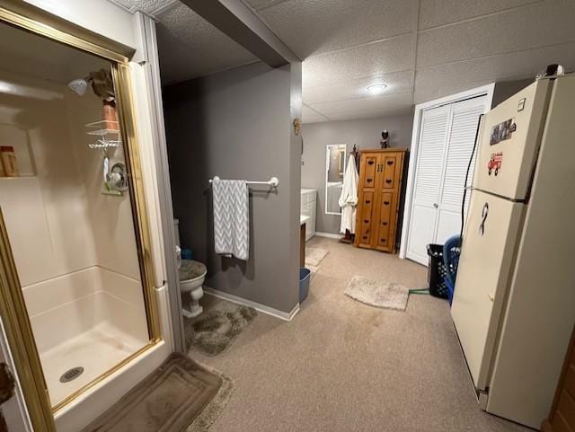 688 Miller Ave, Windom, MN 56101 - bathroom with a shower stall and toilet