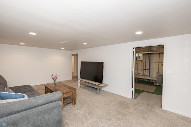 420 17th St S, Moorhead, MN 56560 - carpeted living room with recessed lighting and baseboards