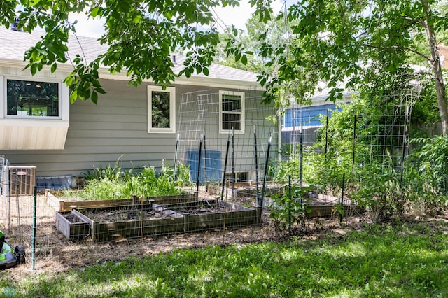 420 17th St S, Moorhead, MN 56560 - view of home's exterior with a garden and roof with shingles