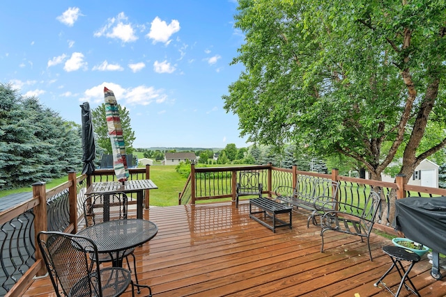876 162nd St, Hammond, WI 54015 - wooden deck featuring area for grilling