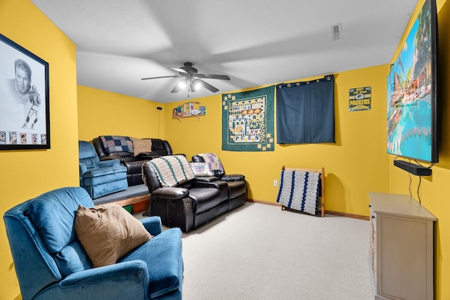 876 162nd St, Hammond, WI 54015 - carpeted cinema room with a ceiling fan and baseboards