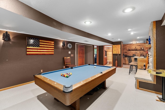 876 162nd St, Hammond, WI 54015 - playroom featuring pool table, recessed lighting, and bar area