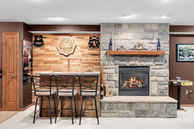 876 162nd St, Hammond, WI 54015 - living area with a fireplace