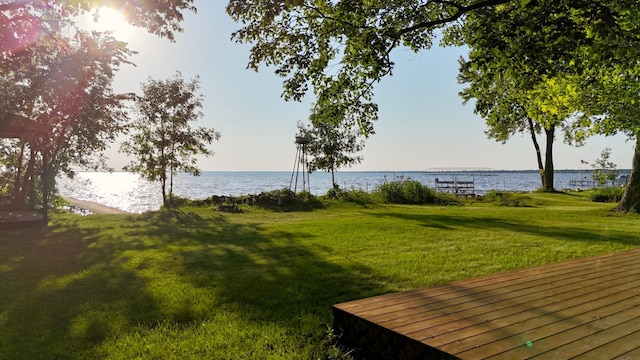 21393 324th Pl, Lakeside Twp, MN 56342 - view of grassy yard featuring a water view