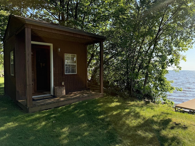 21393 324th Pl, Lakeside Twp, MN 56342 - view of outbuilding featuring a water view