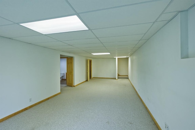 343 Perch Ln, Winsted, MN 55395 - finished basement featuring light colored carpet and a drop ceiling