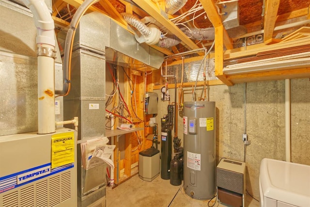 343 Perch Ln, Winsted, MN 55395 - utility room featuring water heater