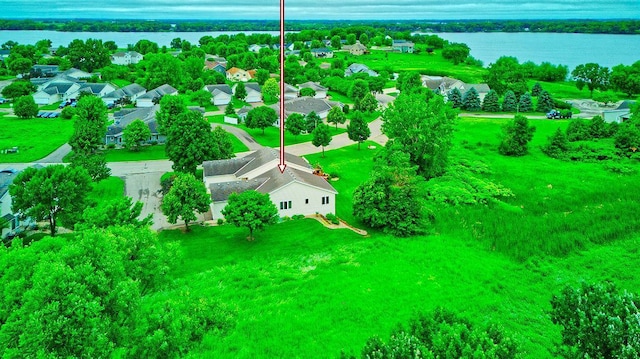 343 Perch Ln, Winsted, MN 55395 - aerial perspective of suburban area featuring a nearby body of water