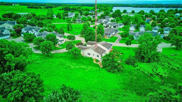 343 Perch Ln, Winsted, MN 55395 - aerial view of residential area with a large body of water