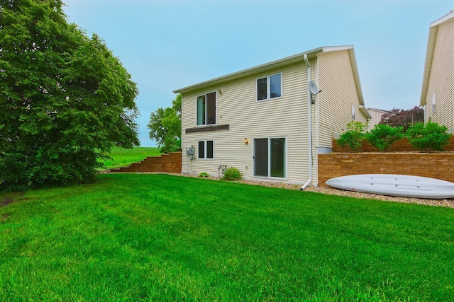 343 Perch Ln, Winsted, MN 55395 - rear view of property with a yard