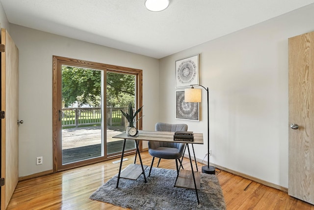 11439 Heights Dr NW, Coon Rapids, MN 55433 - home office with baseboards and light wood-style floors