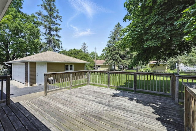 11439 Heights Dr NW, Coon Rapids, MN 55433 - deck with a garage and an outdoor structure