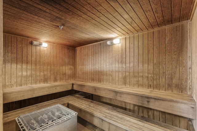 66 9th St E Unit 1712, Saint Paul, MN 55101 - sauna with wooden ceiling and wooden walls