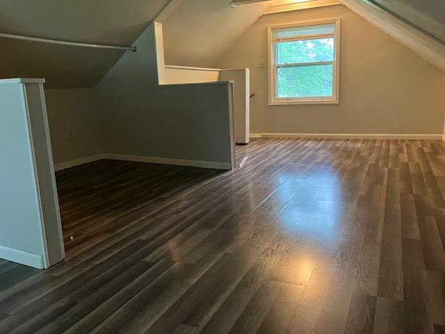 358 Cypress Ave, New Richland, MN 56072 - additional living space with wood finished floors and vaulted ceiling