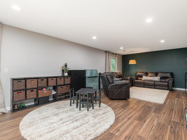 910 Burton Cir, Montrose, MN 55363 - living room featuring recessed lighting and wood finished floors
