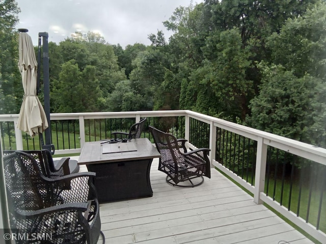 6640 Fountain Ct N, Maple Grove, MN 55311 - view of wooden terrace