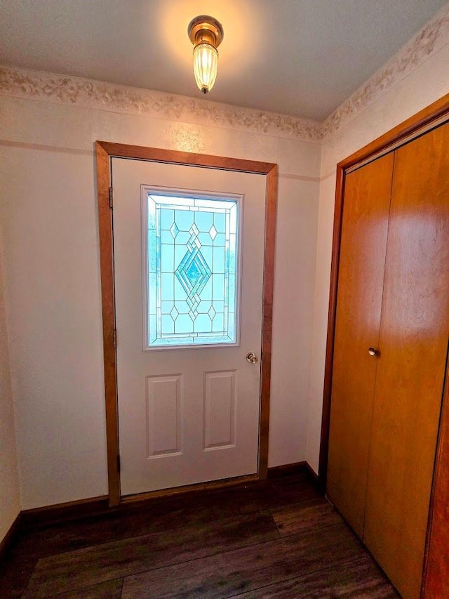808 5th St SW, Pipestone, MN 56164 - entrance foyer featuring dark wood-style floors and baseboards