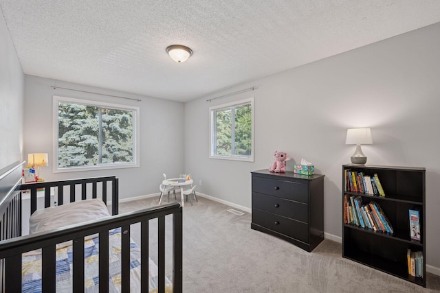 6520 Nathan Ln N, Maple Grove, MN 55369 - carpeted bedroom with baseboards and a textured ceiling
