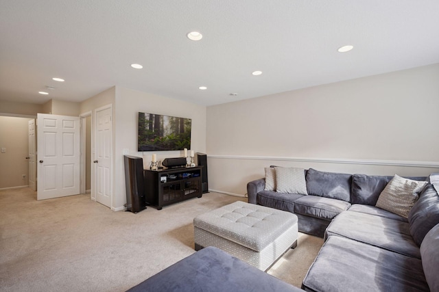 6520 Nathan Ln N, Maple Grove, MN 55369 - living area featuring light carpet and recessed lighting