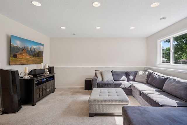 6520 Nathan Ln N, Maple Grove, MN 55369 - living area featuring light colored carpet and recessed lighting