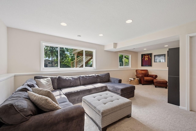 6520 Nathan Ln N, Maple Grove, MN 55369 - carpeted living room with recessed lighting