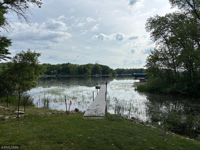51122 Long Point Pl, Mcgregor, MN 55760 - water view featuring a boat dock and a forest