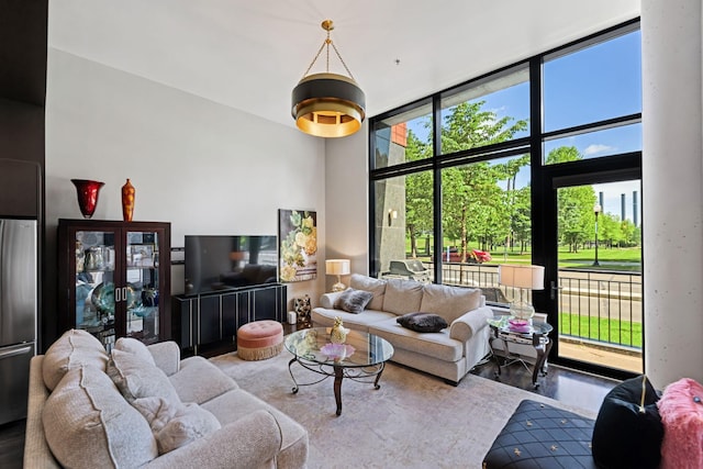 215 10th Ave S Unit 112, Minneapolis, MN 55415 - living room featuring healthy amount of natural light and floor to ceiling windows