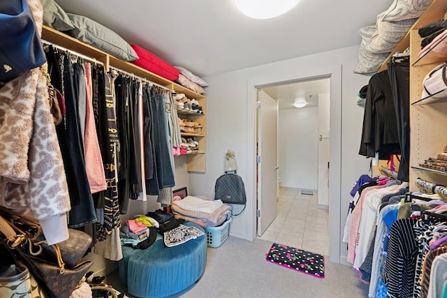 215 10th Ave S Unit 112, Minneapolis, MN 55415 - spacious closet featuring carpet flooring and tile patterned floors