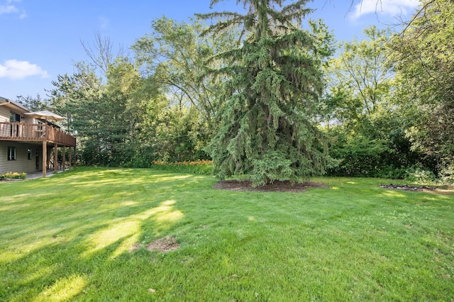 11409 Bren Rd, Minnetonka, MN 55343 - view of grassy yard with a wooden deck