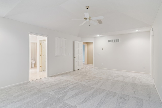 7005 Valley View Rd, Edina, MN 55439 - unfurnished room featuring light colored carpet, ceiling fan, recessed lighting, and high vaulted ceiling