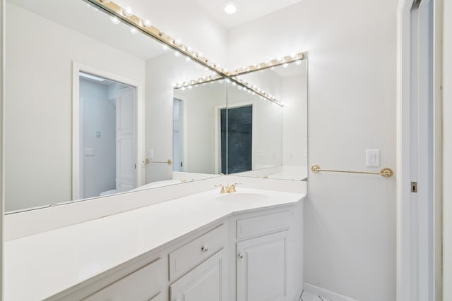 7005 Valley View Rd, Edina, MN 55439 - bathroom with vanity and recessed lighting