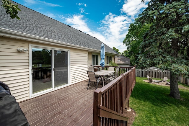 16391 Adret Ct, Eden Prairie, MN 55346 - deck with a fire pit and outdoor dining space