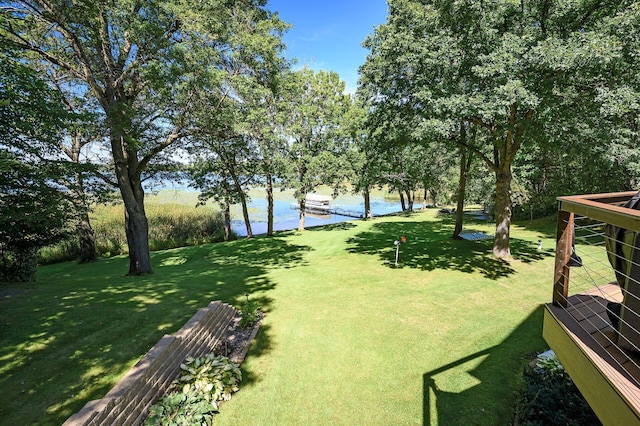 27858 Nathan Ln, Chisago Lake Twp, MN 55045 - view of green lawn with a water view