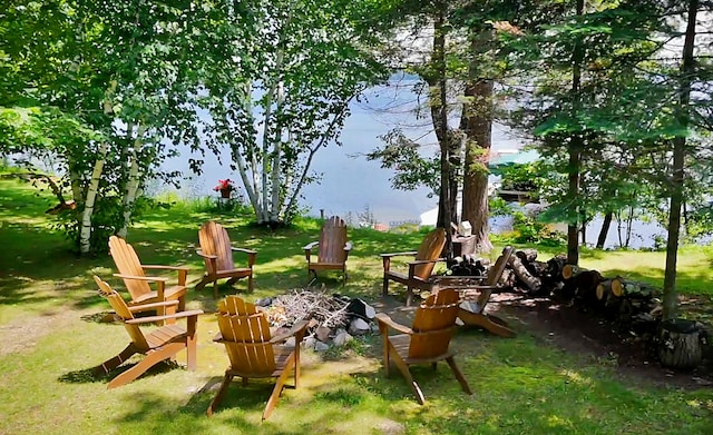 38985 337th Ln, Aitkin, MN 56431 - view of yard with an outdoor fire pit