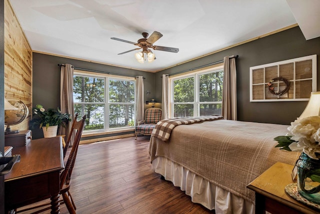 38985 337th Ln, Aitkin, MN 56431 - bedroom with hardwood / wood-style flooring and ceiling fan