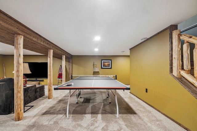 38985 337th Ln, Aitkin, MN 56431 - rec room featuring carpet flooring and recessed lighting
