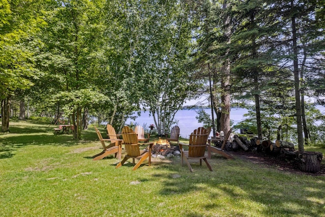 38985 337th Ln, Aitkin, MN 56431 - view of grassy yard with a fire pit