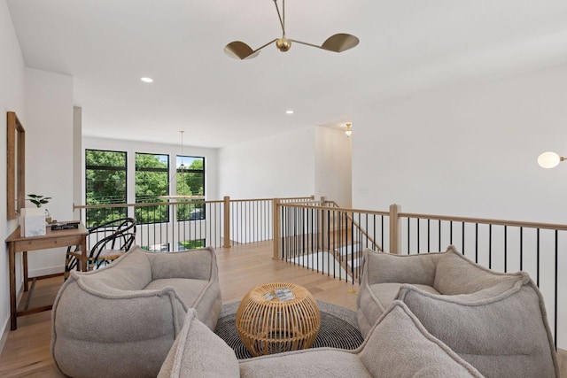 4404 58th St, Edina, MN 55424 - living room featuring light wood-type flooring and recessed lighting