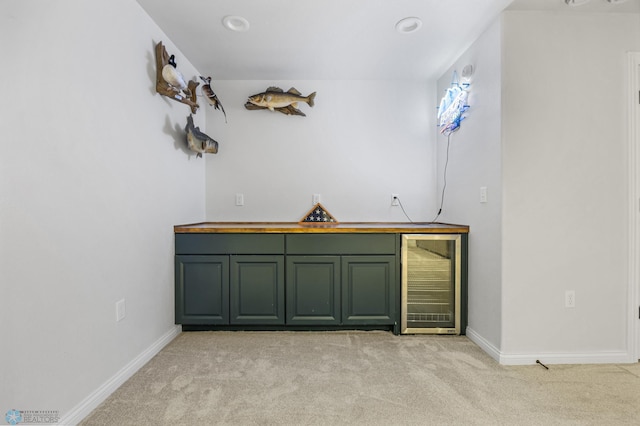 8871 Cottonwood Blvd, Horace, ND 58047 - indoor dry bar featuring beverage cooler and light colored carpet