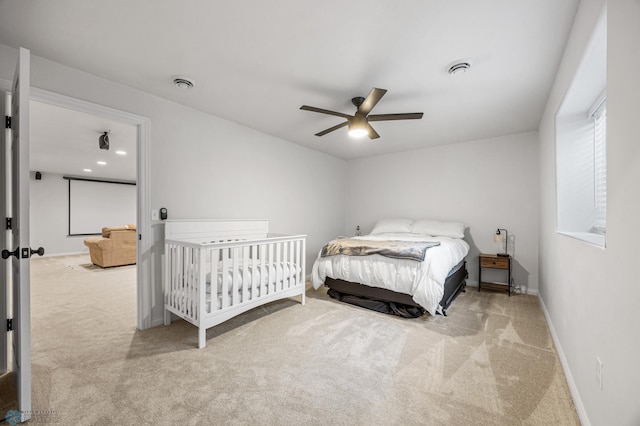 8871 Cottonwood Blvd, Horace, ND 58047 - bedroom featuring carpet floors and ceiling fan