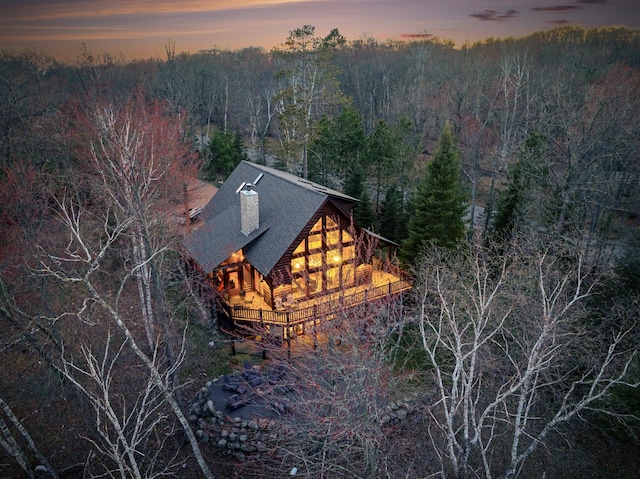 15193 Wilderness Trl, Crosslake, MN 56442 - view of subject property featuring a heavily wooded area