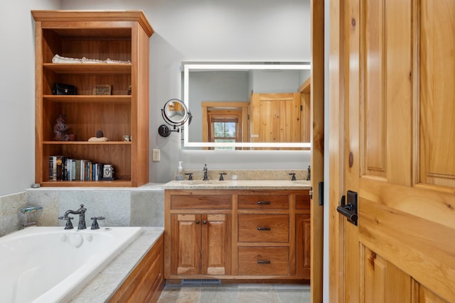 15193 Wilderness Trl, Crosslake, MN 56442 - full bath featuring double vanity and a bath