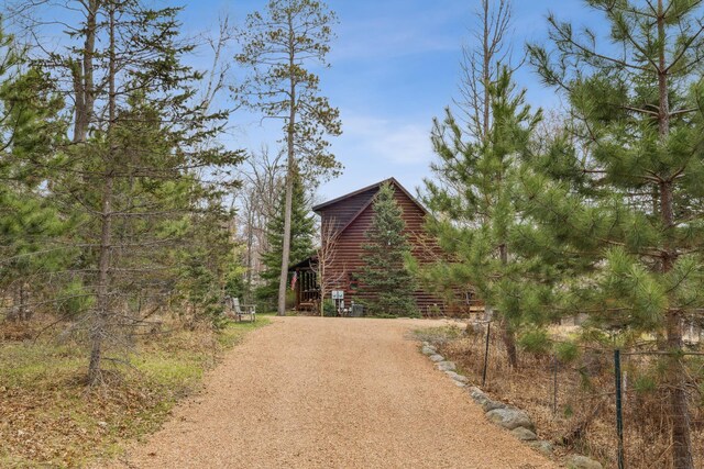 15193 Wilderness Trl, Crosslake, MN 56442 - view of side of home with dirt driveway