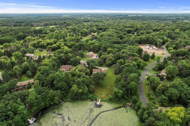 9950 204th Street Ct N, Forest Lake, MN 55025 - aerial view of property and surrounding area with a heavily wooded area