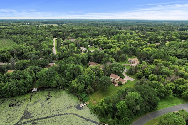 9950 204th Street Ct N, Forest Lake, MN 55025 - aerial overview of property's location with a heavily wooded area