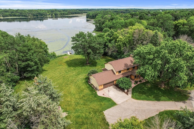 9950 204th Street Ct N, Forest Lake, MN 55025 - aerial view of property and surrounding area with a nearby body of water and a forest
